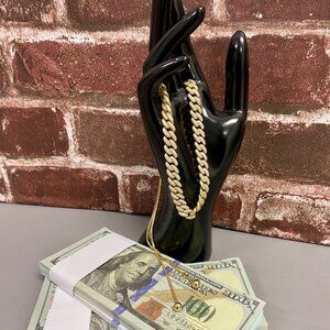 14K Gold plated adjustable Cuban Necklace choker